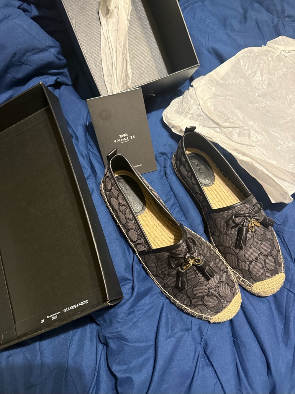 Coach Carson Espadrilles in Black with Jute Trim used 3 times - Picture 4 of 10